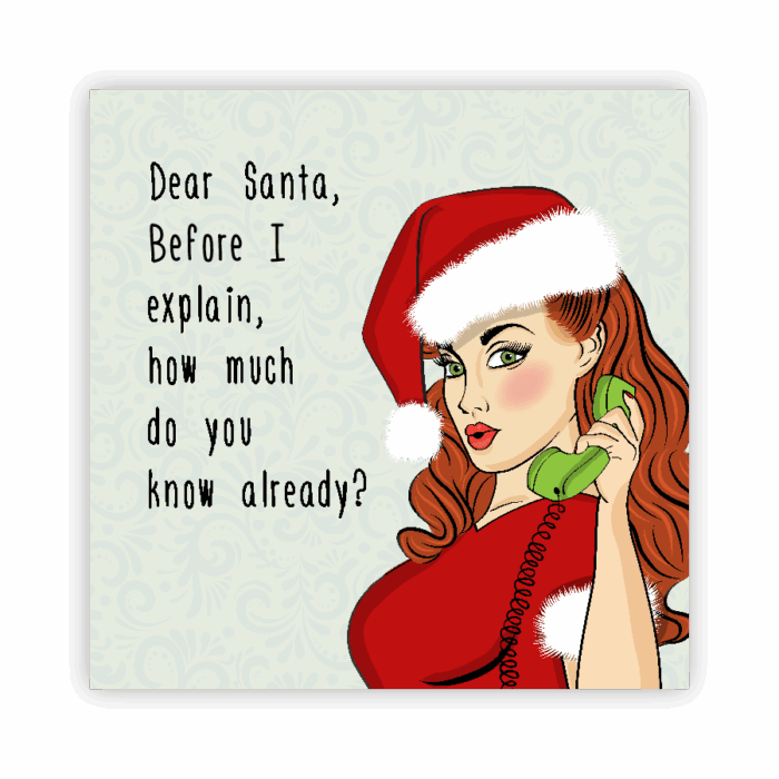 Christmas Coaster Absorbent