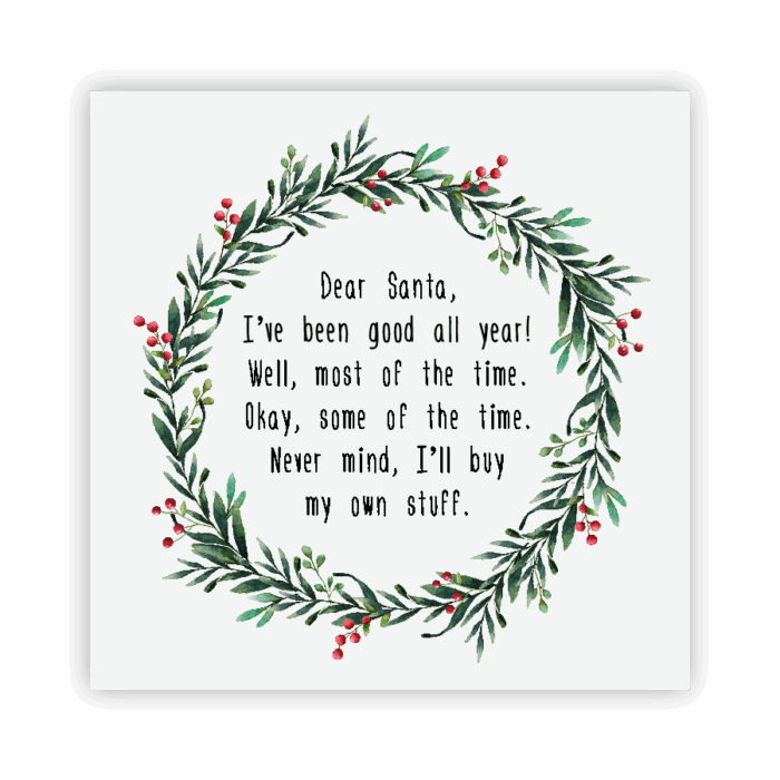 Christmas Coaster Absorbent