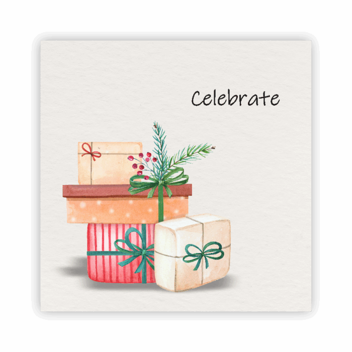 Christmas Coaster Absorbent