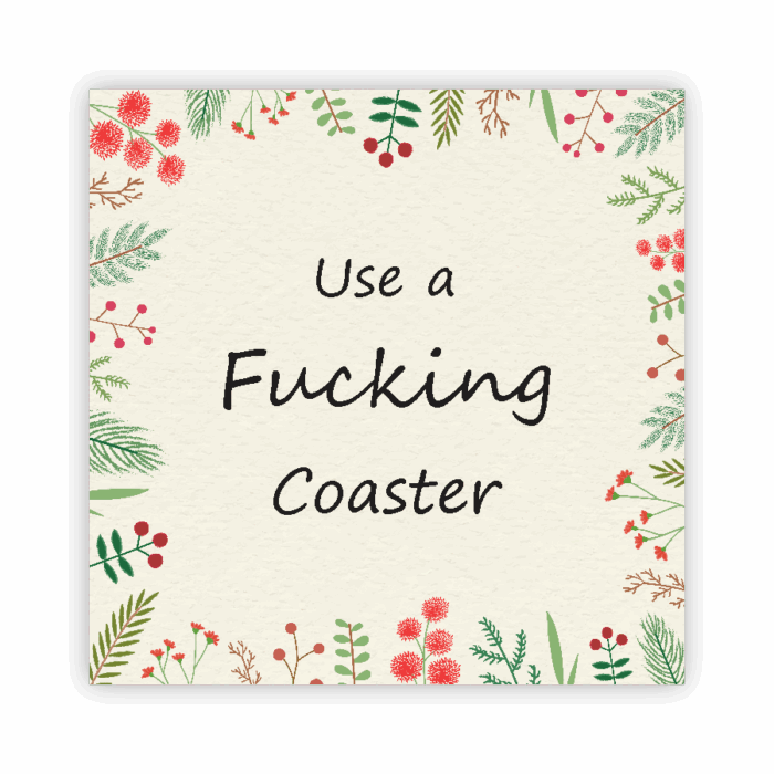 Christmas Coaster Absorbent