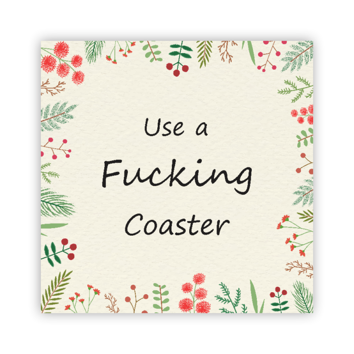 Christmas Coaster Absorbent